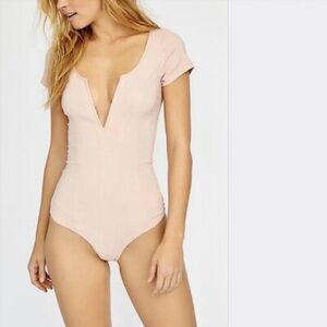 Free People Dusty Pink Bodysuit